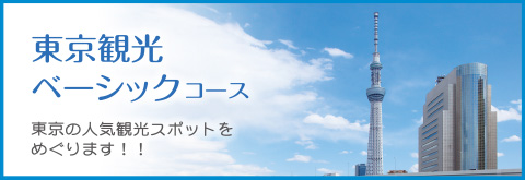 東京観光
ベーシックコース 東京の人気観光スポットを
めぐります！！